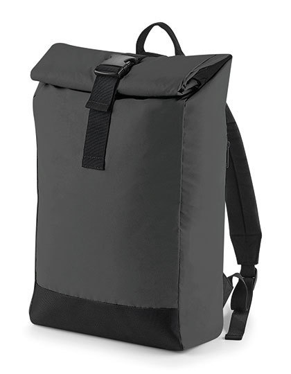 hi vis:reflektierender roll-top rucksack - Rucksäcke mit Logo