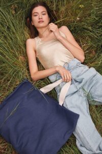cotton:Beuteltasche im Vintage-Look - Ansicht 3