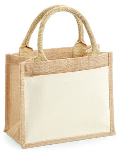 jute:cotton pocket gift bag - Shopper mit Logo