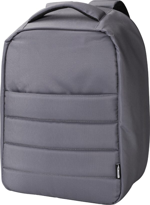 rPET-Polyester (300D) Anti-Diebstahl-Laptop-Rucksack Calliope - Rucksäcke mit Logo