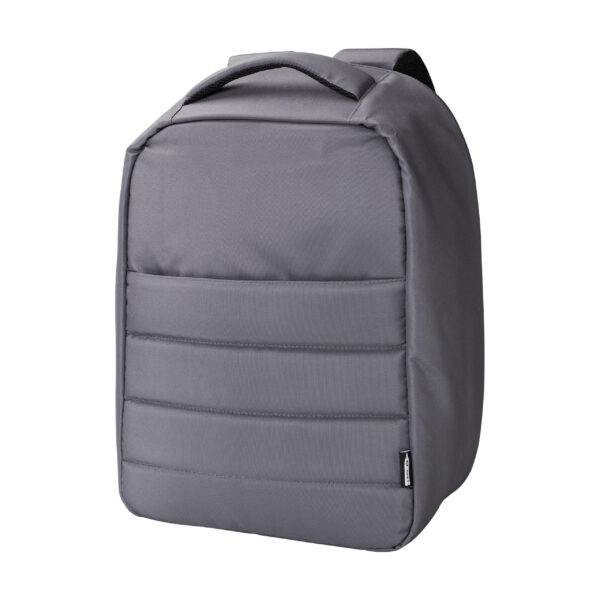 rPET-Polyester (300D) Anti-Diebstahl-Laptop-Rucksack Calliope - Rucksäcke mit Logo
