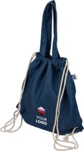 Recycelte Denim-Kordeltasche Dex - Ansicht 3