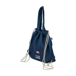 Recycelte Denim-Kordeltasche Dex - Ansicht 3