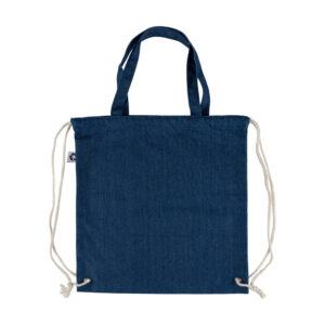 Recycelte Denim-Kordeltasche Dex - Ansicht 5