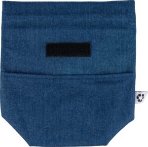 Recycelte Denim-Kühltasche mit Rollverschluss Mira - Ansicht 2