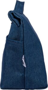 Recycelte Denim-Kühltasche mit Rollverschluss Mira - Ansicht 4