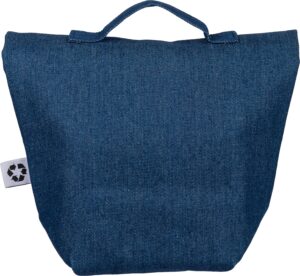Recycelte Denim-Kühltasche mit Rollverschluss Mira - Ansicht 5