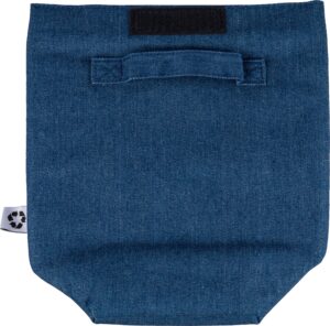 Recycelte Denim-Kühltasche mit Rollverschluss Mira - Ansicht 7