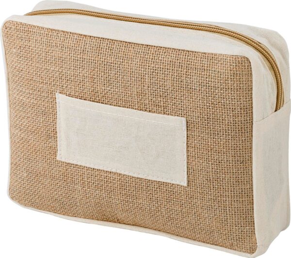 Jute-Kosmetiktasche Julian - Etuis & Kulturtaschen mit Logo