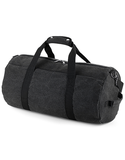 Vintage Canvas Barrel Bag - Sport & Weekender mit Logo