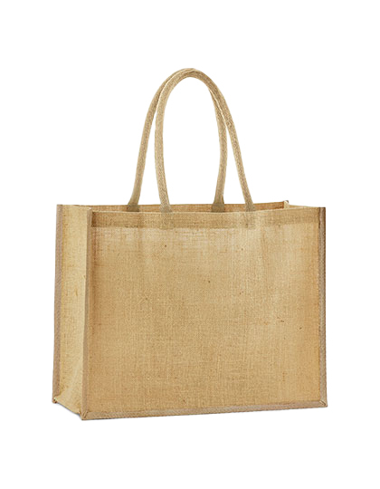 Natural Starched Jute Classic Shopper - Shopper mit Logo