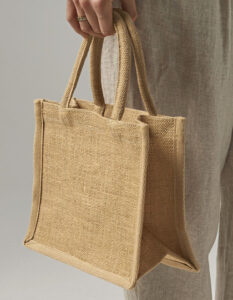 Natural Starched Jute Mini Gift Bag - Ansicht 4