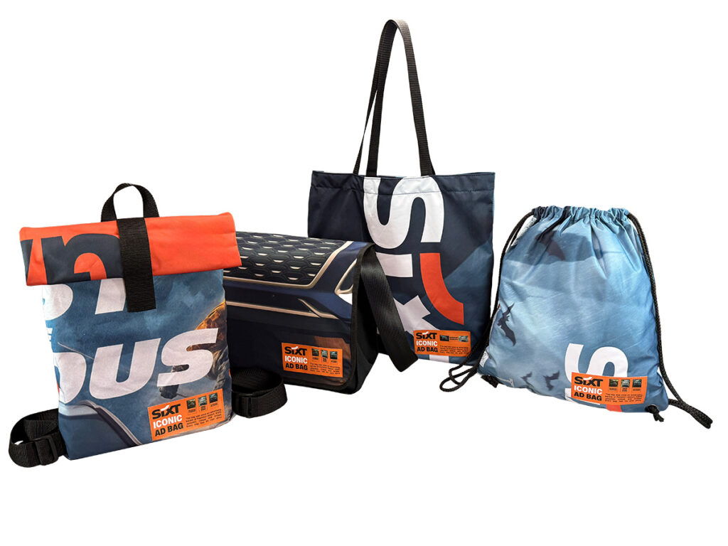 Iconic Ad Bags - 140 Taschen aus Sixt-Kampagnenbannern