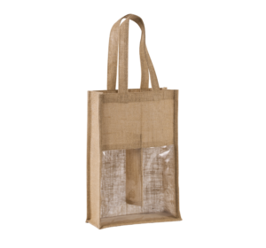 Doppelter Jute-Flaschenbeutel - Ansicht 2