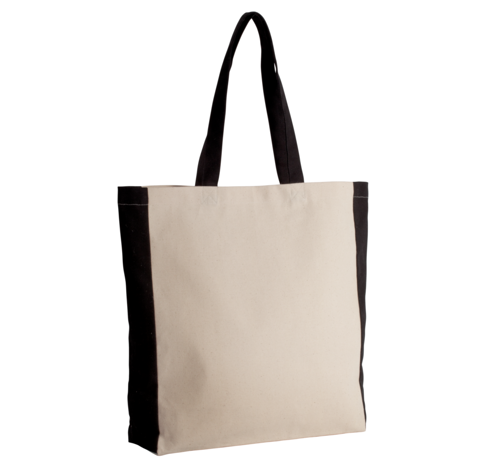 Zweifarbige Tasche im Cabas-Stil
