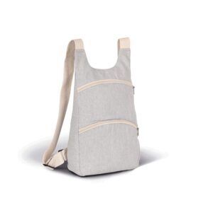 Recycelter Rucksack mit Anti-Diebstahlschutz-Tasche auf der Rückseite - Ansicht 6