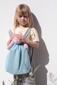 Kleiner recycelter Rucksack mit Kordelzugverschluss - Kindermodell - Ansicht 6