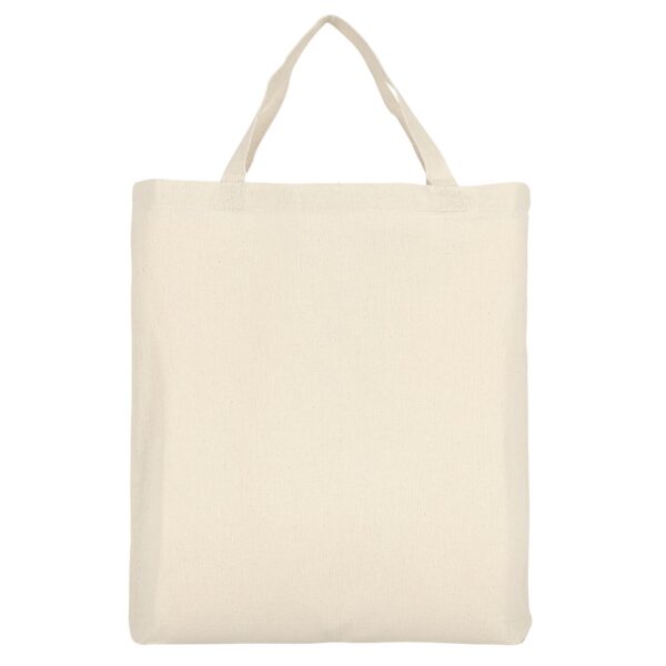 Baumwolltasche CLASSIC mit zwei kurzen Henkeln und Bodenfalte, Farbe Natur