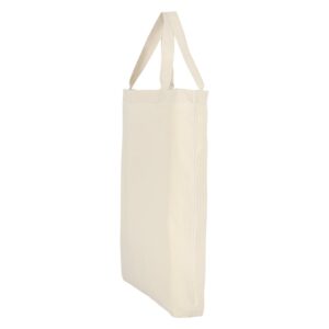 Baumwolltasche CLASSIC mit zwei kurzen Henkeln und Bodenfalte - Ansicht 4