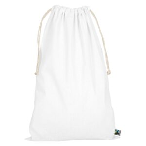 organic:fairtrade Zuziehbeutel, Farbe Weiß