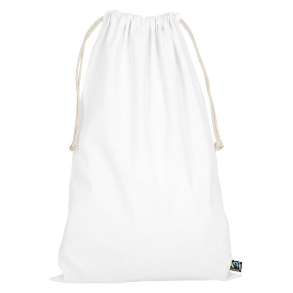 organic:fairtrade Zuziehbeutel, Farbe Weiß